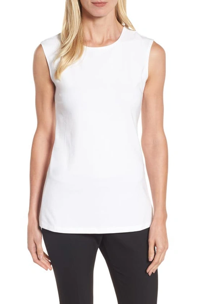 Nic + Zoe Stretch Knit Top In White