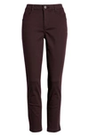 Wit & Wisdom 'ab'solution High Waist Ankle Skinny Pants In Mb-malbec