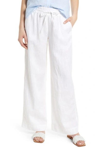 Tommy Bahama Two Palms High Waist Linen Pants In White