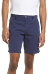 Peter Millar Bedford Cotton Stretch Solid Classic Fit Shorts In Blue