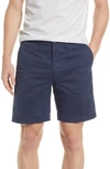 Billy Reid Cotton Blend Chino Shorts In Dress Blue