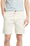 Billy Reid Cotton Blend Chino Shorts In Eggshell