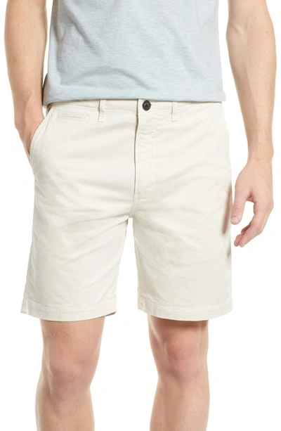 Billy Reid Cotton Blend Chino Shorts In Eggshell