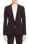 Veronica Beard Zip Pocket Single-breasted Blazer In Black