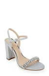 Jewel Badgley Mischka Dee Evening Sandals Women's Shoes In Silver Glitter