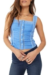 Free People Maggie Lace Tank In Blue Arrow In Multi