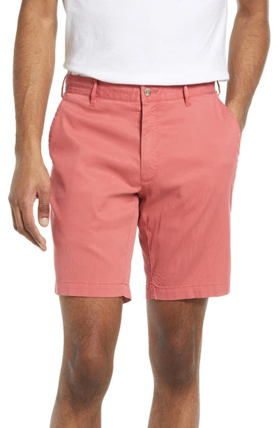Peter Millar Bedford Cotton Stretch Solid Classic Fit Shorts In Cape Red