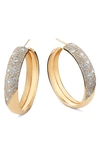 Lana Jewelry Small Curve Hoop Earrings In Yellow