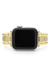 Lagos Smart Caviar 18k Gold Diamond Apple Watch Bracelet, 38mm-45mm In Gold