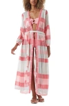 Melissa Odabash Drew Stripe Cover-up Dress In Bubblegum