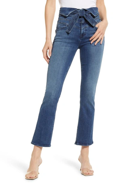 Mother The Triple Stack Insider High Waist Bootcut Ankle Jeans In Chick Flick