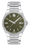 Movado Men's Swiss Automatic S.e. Stainless Steel Bracelet Watch 41mm In Silver