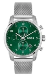 Hugo Boss Silver Stainless Steel Watch In Silver