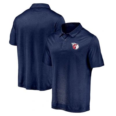 Fanatics Branded Navy Cleveland Guardians Primary Logo Space-dye Polo