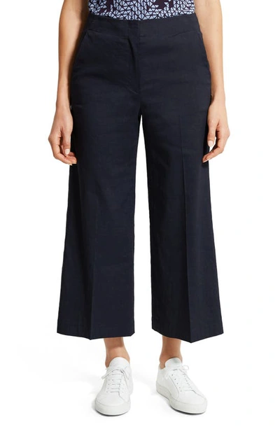 Theory Clean Terena Wide Leg Crop Pants In Concord