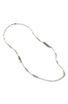 John Hardy Bamboo Woven Sautoir Necklace In Silver