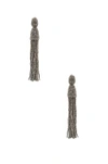 OSCAR DE LA RENTA OSCAR DE LA RENTA CLASSIC LONG TASSEL EARRINGS IN METALLICS,0J101