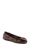 Tory Burch 'minnie' Travel Ballet Flat (women) In Tortoise