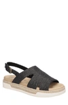 Bella Vita Kato Espadrille Slingback Sandal In Black Woven