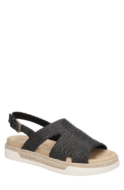 Bella Vita Kato Espadrille Slingback Sandal In Black Woven