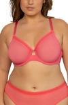 CURVY COUTURE FULL FIGURE MESH UNDERWIRE BRA