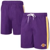 G-III SPORTS BY CARL BANKS G-III SPORTS BY CARL BANKS PURPLE/GOLD LOS ANGELES LAKERS SAND BEACH VOLLEY SWIM SHORTS