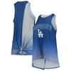 Foco Royal Los Angeles Dodgers Gradient Tie-back Racerback Tank Top In Royal