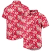 Foco Men's  Red Philadelphia Phillies Floral Linen Button-up Shirt In Red