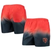 Foco Men's  Orange, Navy Chicago Bears Dip-dye Swim Shorts In Orange