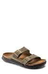 Birkenstock Arizona Slide Sandal In Faded Khaki