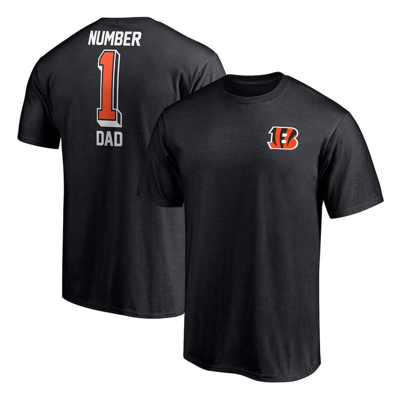 Fanatics Branded Black Cincinnati Bengals #1 Dad T-shirt