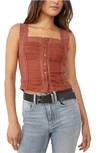 Free People Maggie Lace Tank Top In Coconut Sh