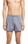 Hanro Men's Sporty Mercerized Cotton Boxers In Deep Onyx