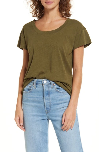 Madewell Whisper Cotton Scoopneck Tee In Kale