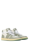 Collegium Pillar Destroyer High Top Sneaker In White/ Sage