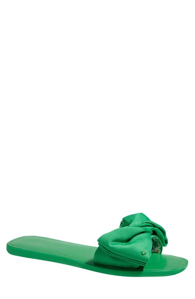 Kate Spade Bikini Bow Neoprene Slides In Green