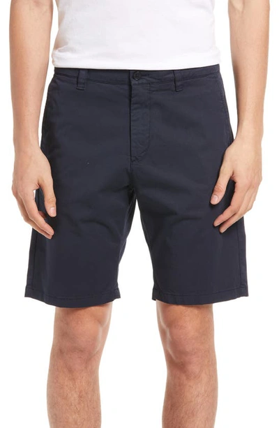 Nn07 Crown Cotton Blend Shorts In Navy Blue