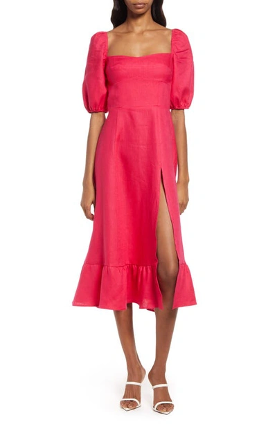 Reformation Belgium Floral Midi Dress In Corvette | ModeSens
