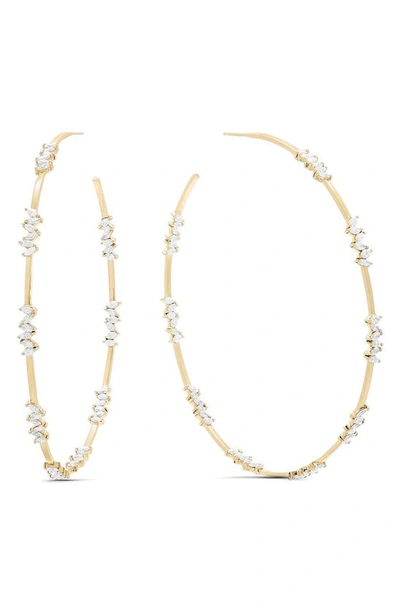 Lana Jewelry Women's Flawless 14k Yellow Gold & Diamond Hoop Earrings