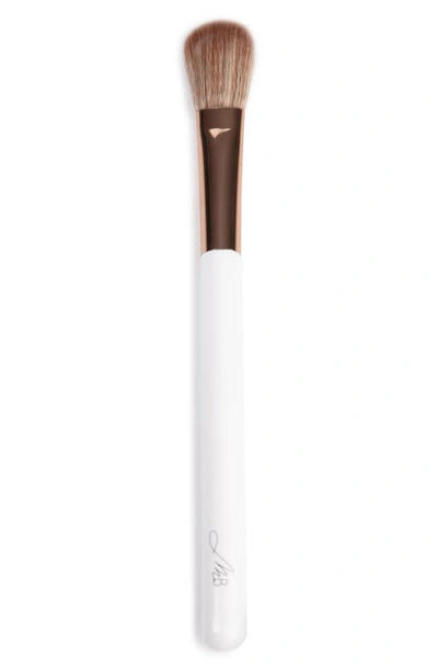Monika Blunder Hybrid Cream Face Brush In White Hybrid Brush