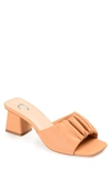 Journee Collection Women's Briarr Ruched Sandals In Tan