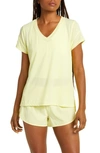 Zella Ava T-shirt In Yellow Elfin