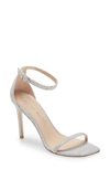 Stuart Weitzman Nudistcurve Ankle Strap Sandal In Crystal