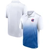 FANATICS FANATICS BRANDED WHITE/ROYAL CHICAGO CUBS ICONIC PARAMETER SUBLIMATED POLO