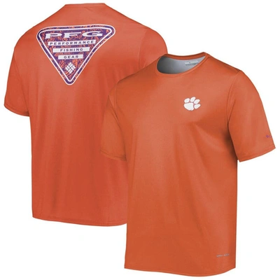 Columbia Men's  Orange Clemson Tigers Terminal Tackle Omni-shade T-shirt