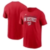 NIKE NIKE RED WASHINGTON NATIONALS THE DISTRICT 1901 LOCAL TEAM T-SHIRT