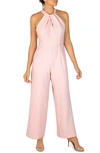 Julia Jordan Halter Neck Wide Leg Jumpsuit In Blossom