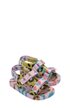 Mini Melissa Kids' All Over Print Scented Rubber Sandals In Lilac