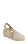 Toni Pons 'triton' Espadrille Wedge In Gold Fabric