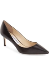 Jimmy Choo Romy Kid Leather Pump In Black Leather